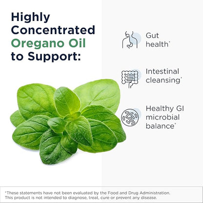 Designs for Health Oil of Oregano Softgels - Oregano Oil Supplement with Highly Concentrated Carvacrol - Supports Intestinal Cleansing - Small Pills (120 Softgels)
