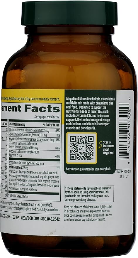 MEGAFOOD Men's One Daily, 72 CT