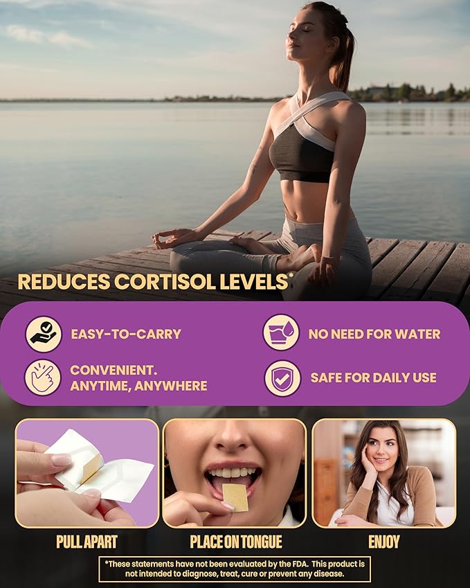 Calm – KSM-66 Ashwagandha Oral Strips. Stress Relief 30 Pk