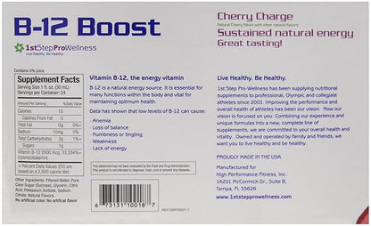 1st Step for Energy B-12 Boost Cherry Charge 12 (2 fl oz) bottles