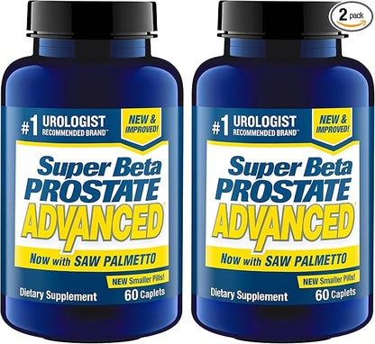 Advanced with Saw Palmetto - Prostate Health Supplements for Men, Bladder & Urinary Support with Beta-sitosterol, Reishi, Saw Palmetto, Vitamin D, Zinc Oxide, Selenium - 120 Count