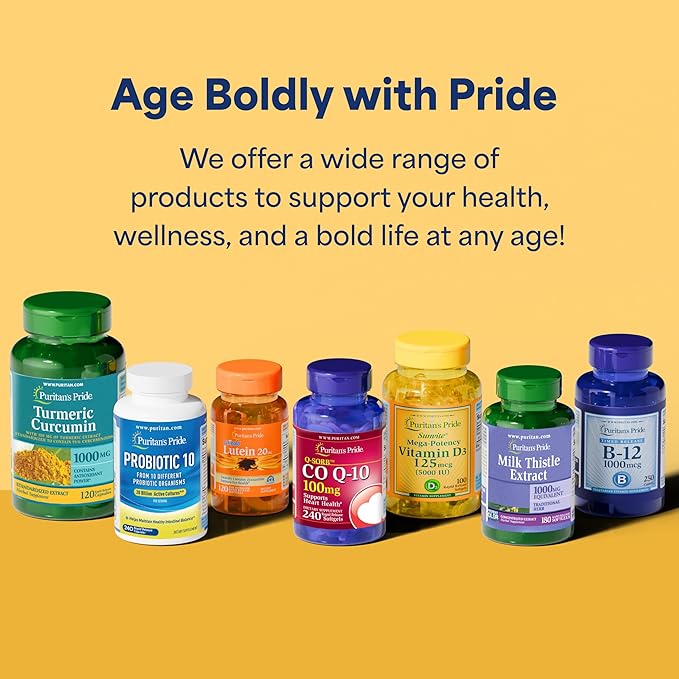 Puritan's Pride Q-Sorb™ Coenzyme CoQ10 Dietary Supplement for Heart Health, Blood Pressure, Oral Gum Health, and Healthy Aging Support, Plus Red Yeast Rice, 120 Rapid Release Softgels