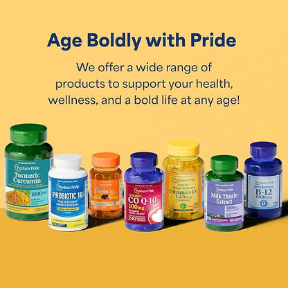 Puritan's Pride Q-Sorb™ Coenzyme CoQ10 Dietary Supplement for Heart Health, Blood Pressure, Oral Gum Health, and Healthy Aging Support, Plus Red Yeast Rice, 120 Rapid Release Softgels