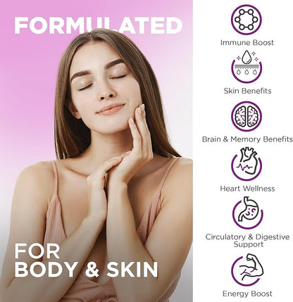 Nutrivein Premium Resveratrol 1450mg - 120 Caps: Pure Resveratrol Supplement Enhanced with Green Tea Leaf & Acai Berry - Aging, Defenses, Brain, and Joint Support