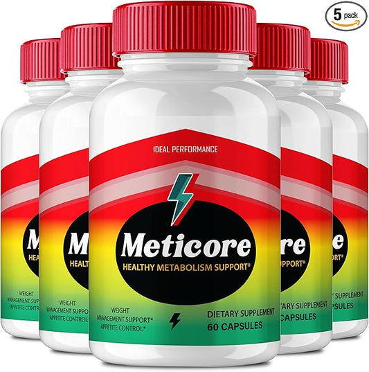 Meticore Keto Capsules, Meticore Advanced Formula Supplement Pills - Maximum Strength, Meti Core Health and Wellness Capsules All Natural Keto Pills, Meti Core Keto Reviews (5 Pack)