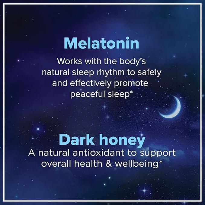 Zarbee's Melatonin Gummies 3mg Sleep Supplement to Promote Peaceful Sleep, Natural Mixed Fruit Flavor, Adults Gummy Age 12 Up, 60 Count