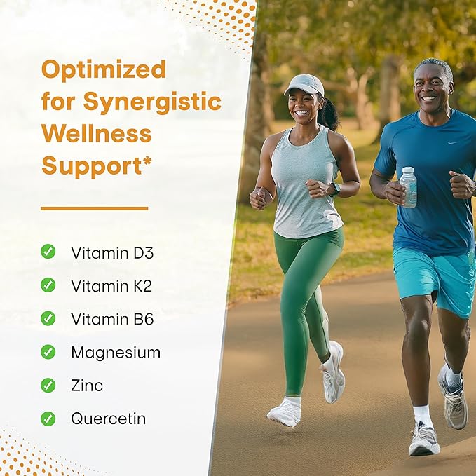 Vitamin D3 K2 5000 IU 120 Capsules (Pack of 2)| with Zinc, Magnesium & Quercetin | 5000IU of D3, 120mcg K2 | Superior Absorption, Supports Natural Energy, Immune, Bone & Muscle Health for Men & Women