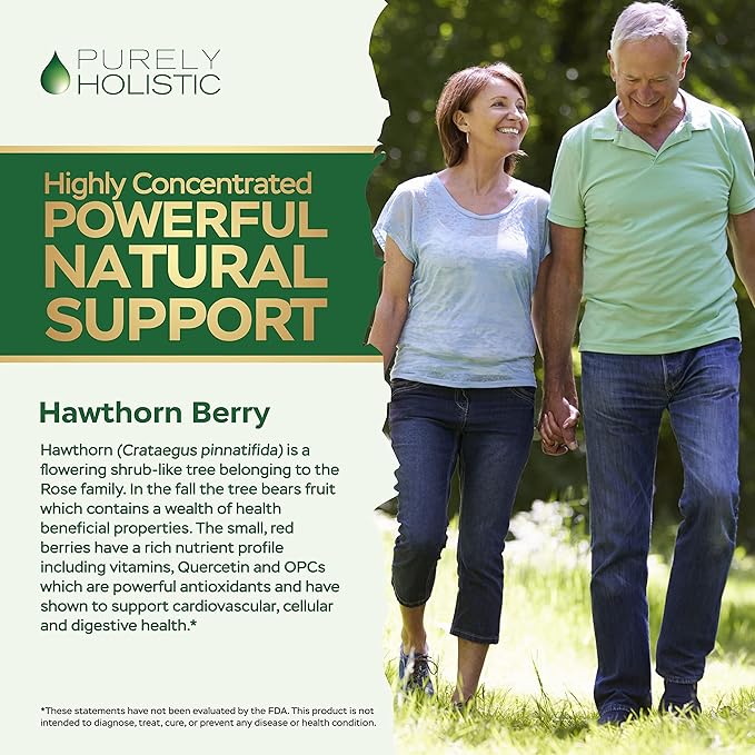 Purely Holistic Grape Seed Extract 400mg + Hawthorn Berry 665mg Bundle - 400 Vegan Capsules - Made in USA