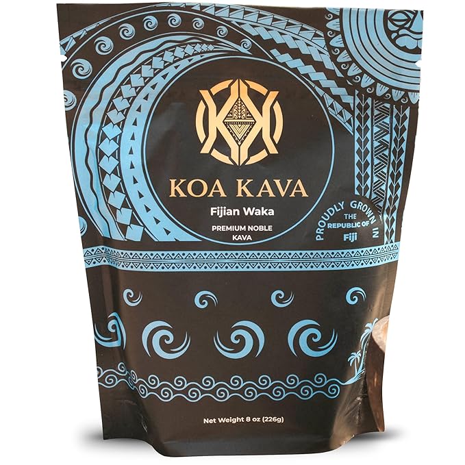 Koa Kava Fiji Premium Noble Waka Tea - Made From Lateral Root in Savusavu, Fiji. 8 oz Powder