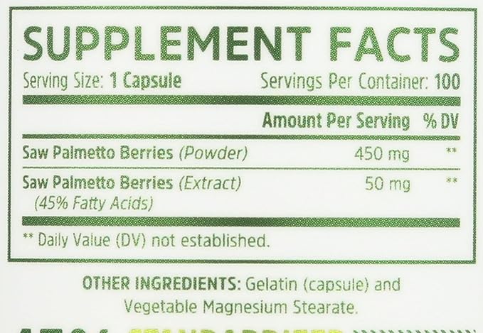 ZHOU NUTRITION Saw Palmetto Prostate Health Complex, 100 CT