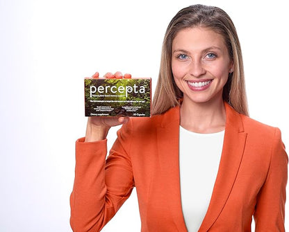 Percepta Plant-Based Memory Support - Natural Nootropic Brain Booster - Memory, Focus, Concentration - 30 Day Supply