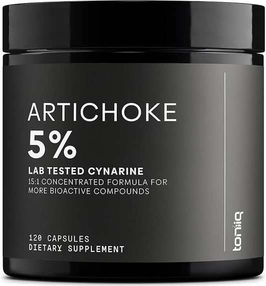 Artichoke Extract Capsules - Ultra High Potency 15:1 Extract with 5% Cynarin - Highly Concentrated - Third-Party Lab Tested - 120 Capsules