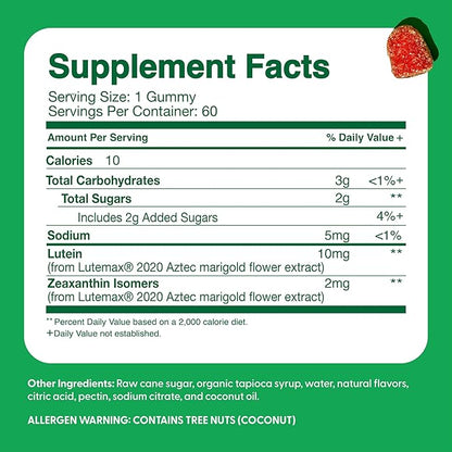Feel Great Kids Gummy Vitamins for Eyes | Essential Eye Vitamins Lutein and Zeaxanthin | Mango Flavored Vegan Eye Vitamins for Kids | Gluten Free | 60 Day Supply