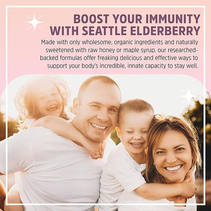 Herbal Supplement Starter Set – A 16oz Bottle of Elderberry Syrup with Maple & a 2oz Bottle of Elderberry to-Go Seasonal Support Made from Only Organic Ingredients in The USA