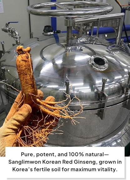 Korean Food Sanglimwon Gold Black Stick, High-Potency Red Ginseng with 17mg Ginsenosides, Luxurious Gift Package, 30 Sticks