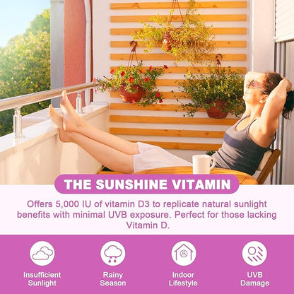 NEVISS Melatonin + Vitamin D3 & B12 Gummies, Vegan, 2+2=4 Pack