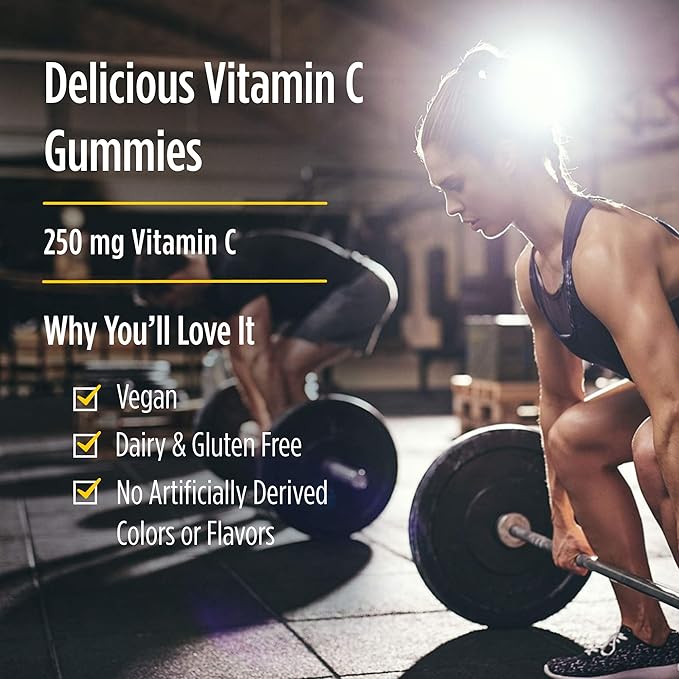 Nordic Naturals Vitamin C Gummies Sport, Tart Tangerine - 120 Gummies - 250 mg Vitamin C - Antioxidant Protection - NSF Certified - Non-GMO, Vegan - 60 Servings