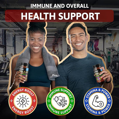 Shilajit, Ashwagandha Capsules & Sea Moss Capsules Black Seed Oil Capsules Ashwagandha, Turmeric - Shilajit for Woman Men Immune Support Rhodiola Rosea, Shilajit 60 Capsules & Sea Moss 60 Capsules Set