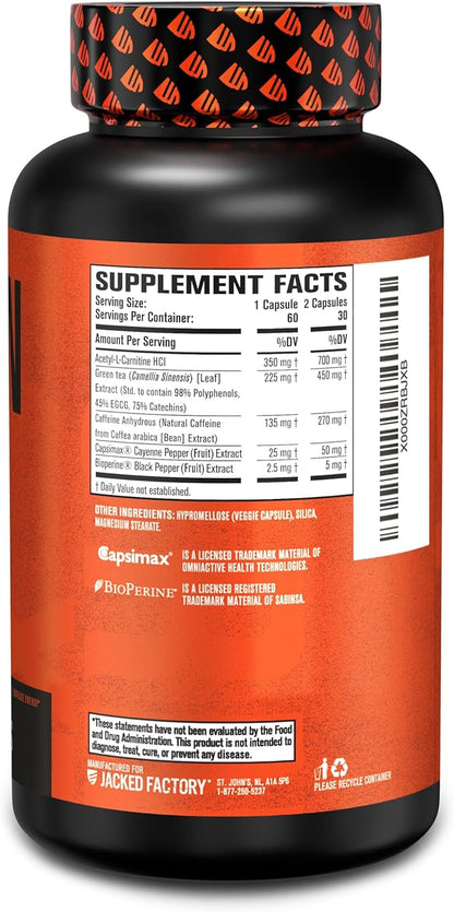 Jacked Factory Burn-XT + Lean-PM Kit - 24-Hour Weightloss Stack w/Clinically Studied Thermogenic Fat Burner & Nighttime Weight Loss Sleep Aid - 60 Count, 2 Pack
