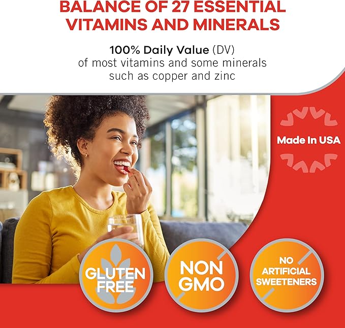 Geritol, Multivitamin Supplement, Contains B-Vitamins, Antioxidants, Vitamins C, E & D and Iron, 26 Essential Vitamins and Minerals, Gluten-Free, Non-GMO, No Artificial Sweeteners, 100 Tablets