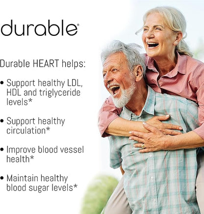 Durable Heart - Extra-Strength 1,000 mg Bergamonte Citrus Bergamot +Olive Leaf Extract +Non-GMO Vitamin C – Natural Heart Health Supplement for Healthy Cholesterol Support – Made in the USA (6 Bottle)