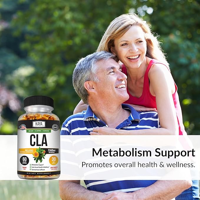 Kaya Naturals CLA Capsules – Conjugated Linoleic Acid – Non-GMO & Gluten-Free (60 Count (Pack of 1))