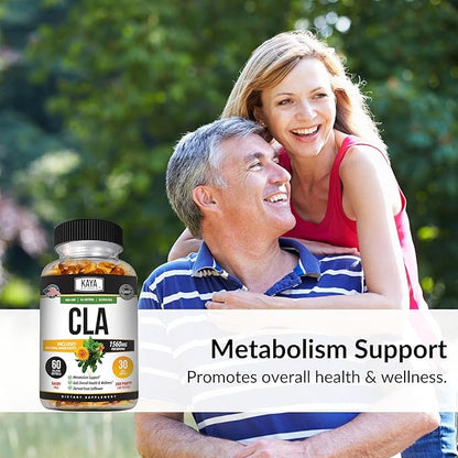 Kaya Naturals CLA Capsules – Conjugated Linoleic Acid – Non-GMO & Gluten-Free (60 Count (Pack of 1))