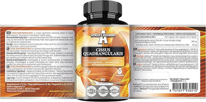 APOLLO'S HEGEMONY Cissus Quadrangularis 500 mg Contains 10% of Ketosterones - 90 Vegan Capsules - 3 Months Supply - for Supporting a Healthy Body Weight - Dietary Supplement