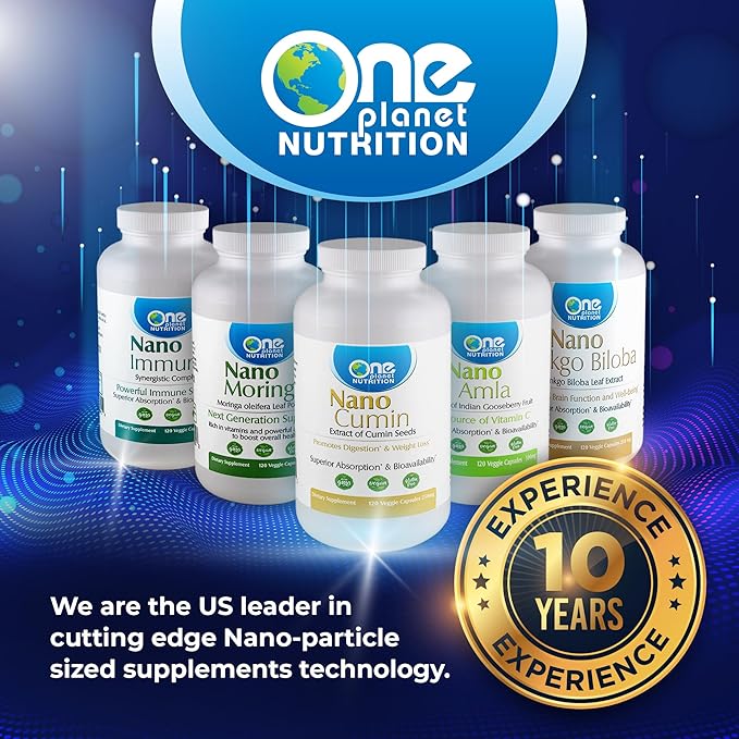 Nano Curcumin 250 mg Veggie Capsules (120 Servings), Turmeric Extract, Nano for High Absorption, Supports Overall Health, Non-GMO, Vegan, Gluten-Free.