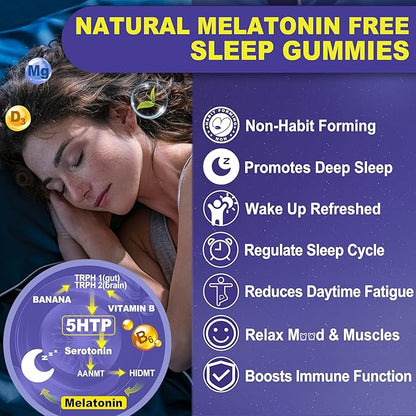 Magnesium Taurate,Melatonin Free Natural Sleep Gummies