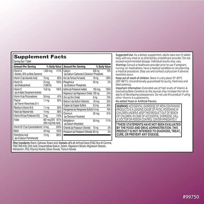 Quality Choice Womens Multi-Vite, Multivitamin Tablets for Daily Health Support Formulated for Women Under 50 in 120 Count Bottles