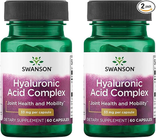 Swanson Hyaluronic Acid Complex 33 mg 60 Caps (2 Pack)