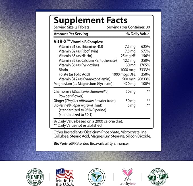 Research Verified Leg Cramps - Magnesium, B Vitamins, Ginger, Chamomile, BioPerine - Circulation Support - Vegan - 6 Month Supply