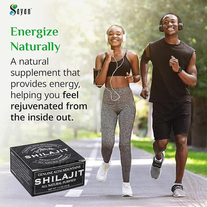 Sayan Pure Shilajit Resin 1.4oz/40g, 265 Servings - Potent Organic Fulvic Acid Supplement - Supports Immune System, Memory, Focus, and Provides Natural Energy, Detox - Vegan, Non-GMO