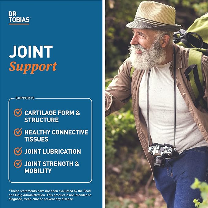 Dr. Tobias Omega 3 Fish Oil & Joint Support Supplements, Supports Heart, Brain, Immune, Joint Health, Function & Flexibility for Men & Women