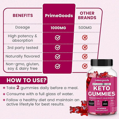 Keto ACV Gummies Advanced Weight Loss Formula-Apple Cider Vinegar gummies-1000mg avc with Vitamins B12 & B6- Weight Loss Gummies for Women and Men-Energy-Digestion-Natural-Pomegranite-Beetroot