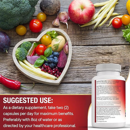 NEW AGE COQ10 200mg Red Yeast Rice, Omega 3, Magnesium Complex, Zinc Vitamin K2 D3 - Heart Health Support Vitamins for Women and Men with Vitamin B3, Coenzyme Q10-60 Count