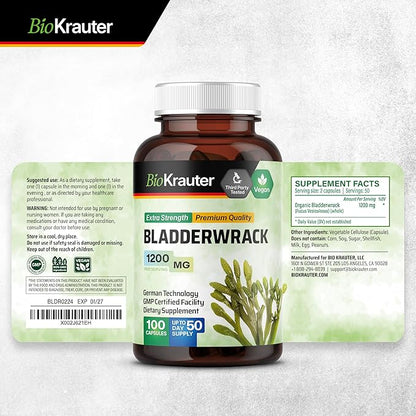 BIO KRAUTER Goldenseal 100 Capsules & Bladderwrack 100 Capsules