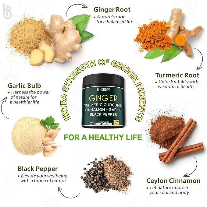 Bundle 7in1 Cloves Supplement & 5in1 Ginger Supplement - Support Immune, Digestion and Heart Health