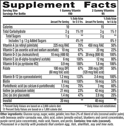 L’il Critters Paw Patrol Gummy Vites Daily Gummy Multivitamin for Kids, Vitamin C, D3 for Immune Support Cherry, Orange and Blueberry Flavors, 190 Gummies