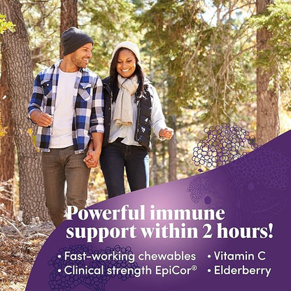ZAND Immune Fast Elderberry Chews | Boosts Immune Response & Cell Activity w/EpiCor* & Vitamin C, 30 Tablets, 10 Serv.