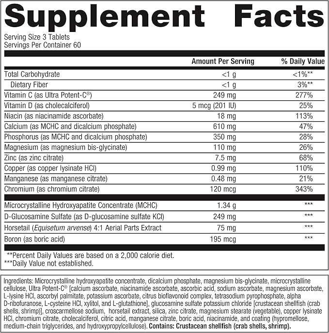 Metagenics Bone Builder Active Multivitamin Tablet with with Calcium, Phosphorus, Magnesium and Vitamin D to Help Maintain Healthy Bone Density - 60 Servings