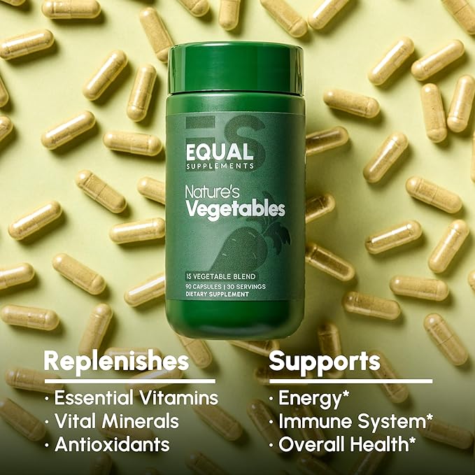 Vegetables Supplements | Veggies Supplement to Find Balance | of Nature, Vegetable Capsules for Adults, Simply Natures Superfood Veggies | 90 Count, 1 Mo Set