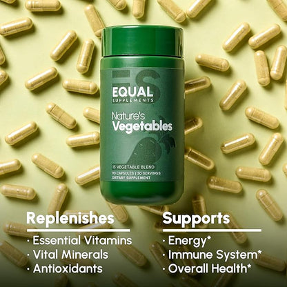 Vegetables Supplements | Veggies Supplement to Find Balance | of Nature, Vegetable Capsules for Adults, Simply Natures Superfood Veggies | 90 Count, 1 Mo Set