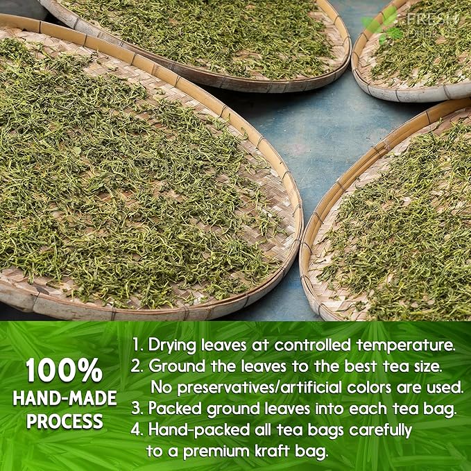 FreshDrinkUS, 20 Rosemary Leaf Tea Bags - 100% Natural and Pure Rosemary Dried Leaves, No Additives, No Caffeine, No Gluten, Vegan