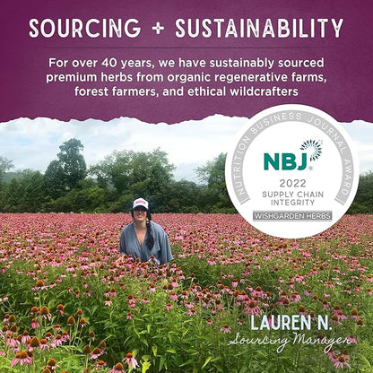 WishGarden Herbs Daily Immune Builder with Black Elderberry & Astragalus - Daily Immune Support Formula for Adults, Herbal Immune System Booster with Elderberries, 4oz