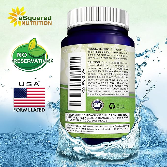 aSquared Nutrition Quercetin 500mg Supplement - 200 Capsules - Quercetin Dihydrate to Support Cardiovascular Health - Max Strength Powder Complex Pills to Help Improve Immune Response