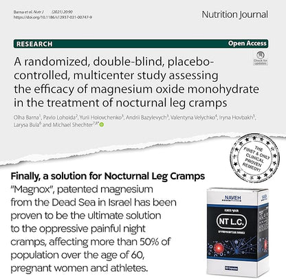 MAGNOX Anti-Leg Cramps Magnesium Supplement for Muscle Cramps -190mg Magnesium for Leg Cramps at Night, High Absorption Magnesium for Nocturnal Leg & Feet Cramps with Vitamin E and B6 (50 caps)