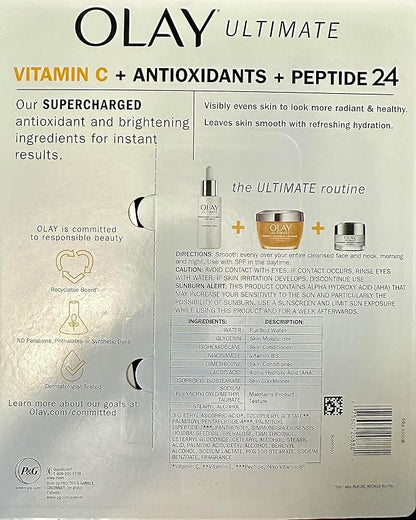 Olay Ultimate Vitamin C + Antioxidants + Peptide Twenty Four (2 Pack)