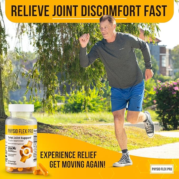 Total Joint Support Supplement - Joint Supplements for Men | Glucosamine, Chondroitin, Selenium & Bromelain | 60 Capsules, Joint Supplement Made in USA